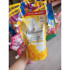 Sữa tắm nước hoa dưỡng da Enchanteur Deluxe Charming túi 640g