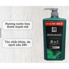 Romano Classic 2in1 Hair & Body Wash – Tắm & Gội