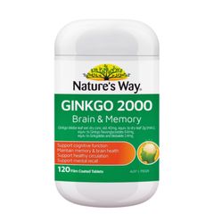 Viên uống Nature's Way Ginkgo 2000 Brain & Memory 120 viên - Cải thiện trí nhớ & sự tập trung & Chức năng nhận thức - S/P Chuẩn Úc