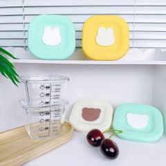 Set 2 Hộp Thủy Tinh Trữ Đồ Ăn Dặm 140ml Cho Bé