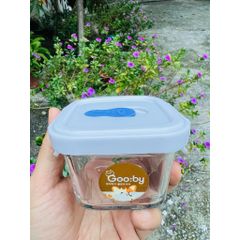 Set 2 Hộp Thủy Tinh Trữ Đồ Ăn Dặm 140ml Cho Bé