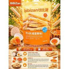 Combo 3 Gói Khoai Môn Sấy BiBiZan 100g – Snack Khoai Môn Giòn Ngon, 3 Vị Rong Biển, Trứng Muối, Trứng Cua