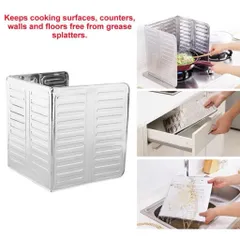 Tấm chắn dầu mỡ nhà bếp gấp gọn – chắn dầu bắn, chống bám bẩn tường bếp, dễ vệ sinh
