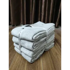 set 4 khăn cotton mềm mại thấm hút tốt 35x80cm giao màu ngẫu nhiên