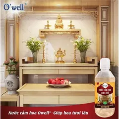 nước cắm hoa owell giữ hoa tươi lâu, hạn chế héo úa, bình không bị nhớt