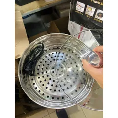Nồi Lẩu Điện Đa Năng MISU LOUIS(Size 28cm) – Bếp Điện Đa Năng 2 Tầng Kèm Xửng Hấp Inox Cao Cấp