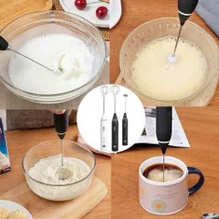 Máy Tạo Bọt Cafe Mini 3 Tốc Độ – Máy Đánh Trứng Cầm Tay Không Dây Cao Cấp, Có 2 Đầu Que Đổi Tiện Lợi