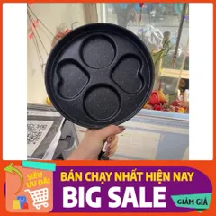 🍳 Chảo Chiên Trứng 4 Ngăn Chống Dính – Tiện Lợi, Đẹp Mắt, Dễ Sử Dụng