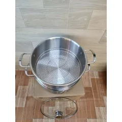 Nồi Hấp Inox 2 Tầng Size 30cm Cao Cấp – Hấp Nhanh, Giữ Trọn Dinh Dưỡng