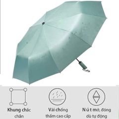 ☔ Ô TỰ ĐỘNG NHẬT BẢN 10 NAN - CHỐNG TIA UV, BUNG MỞ 1 CHẠM ☔