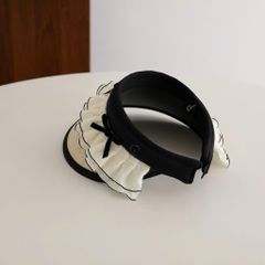 👒 Mũ Nửa Đầu Viền Bèo Nơ Xinh – Phong Cách Thanh Lịch, Chống Nắng Hiệu Quả