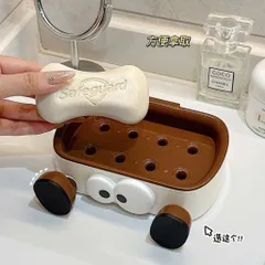 Kệ Đựng Xà Phòng Dán Tường Hình Mắt To Ngộ Nghĩnh - Khay Xà Bông Có Lỗ Thoát Nước Tiện Lợi