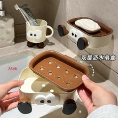 Kệ Đựng Xà Phòng Dán Tường Hình Mắt To Ngộ Nghĩnh - Khay Xà Bông Có Lỗ Thoát Nước Tiện Lợi