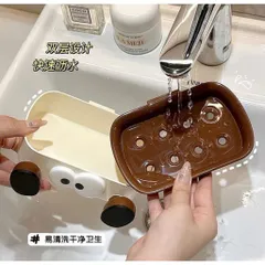 Kệ Đựng Xà Phòng Dán Tường Hình Mắt To Ngộ Nghĩnh - Khay Xà Bông Có Lỗ Thoát Nước Tiện Lợi