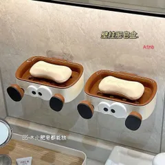 Kệ Đựng Xà Phòng Dán Tường Hình Mắt To Ngộ Nghĩnh - Khay Xà Bông Có Lỗ Thoát Nước Tiện Lợi