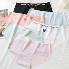 Set hộp 5  quần Lót Nữ Đúc Tim Muji Không Đường May – Mềm Mịn, Ôm Dáng, Siêu Thoải Mái