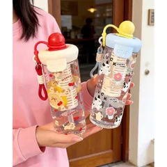 Bình Nước 750ml Có Ống tHút – Họa Tiết Thỏ Garden Rabbit Xinh Xắn, Chịu Nhiệt Tốt