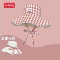 👒 MŨ BUCKET VÀNH RỘNG HỌA TIẾT CARO - CỰC XINH CÙNG DÂY THẮT NƠ CÁ TÍNH