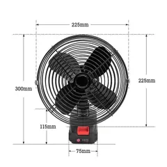Quạt Tích Điện 8 Inch 10 Cell 48V – Quạt Để Bàn Mini 2 Tốc Độ, Gió Mạnh, Dùng Khi Mất Điện