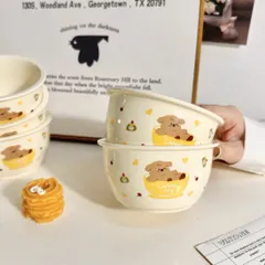 Set 2 Bát Và 2 Thìa Gốm Sứ Cao Cấp – Họa Tiết Cún Coffee Dog Siêu Đáng Yêu