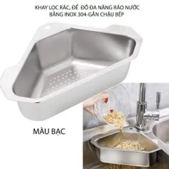 🧺 Rổ Lọc Rác Bồn Rửa Chén Inox Góc Tam Giác – Tiện Lợi, Sạch Sẽ Cho Gian Bếp