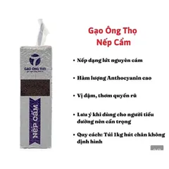 Gạo nếp cẩm nếp than hiệu Ông Thọ 1kg tốt cho người bệnh dạ dày