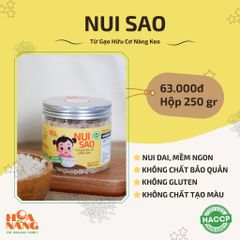 Nui sao ăn dặm hữu cơ Hoa Nắng hộp 250g