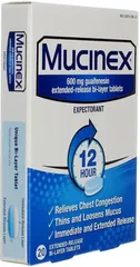 Viên uống cắt cơn ho có đàm, tức ngực Mucinex 600mg EXPECTORANT  20 tablets