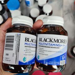 Vitamin tổng hợp dành cho [Nam/Nữ giới trên 50 tuổi] Blackmores Multivitamin for 50+ Cung cấp năng lượng - Hỗ trợ Miễn dịch/Thị lực/Xương khớp 60 viên - S/P Chuẩn Úc