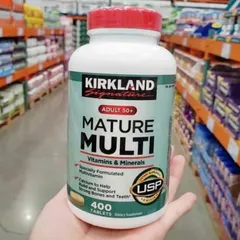 Vitamin tổng hợp Kirkland Signature Adults 50+ Mature Multi 400 viên - Hỗ trợ sức khỏe toàn diện cho người trên 50 tuổi - S/P Chuẩn Mỹ