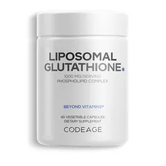 Codeage Liposomal Glutathione 1000 mg, GlutaONE® L-Glutathione dạng khử và phức hợp phospholipid, 60 viên.