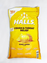 Kẹo Halls thông cổ, mát họng Halls Sugar Free Relief Honey Lemon 180 viên