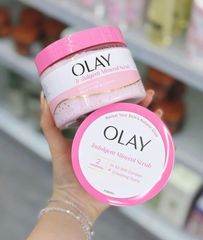 🌸 Tẩy tế bào chết OLAY MINERAL SCRUB Exfoliating Wild Rose & Cherry Creme-(Hồng)