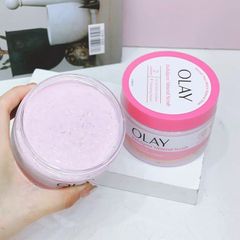 🌸 Tẩy tế bào chết OLAY MINERAL SCRUB Exfoliating Wild Rose & Cherry Creme-(Hồng)