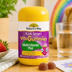 Kẹo gum bổ sung Vitamin Nature's Way Kids Smart Vita Gummies Multi-Vitamin Plus 60 viên - Hỗ trợ sức khỏe cho trẻ từ 2 tuổi trở lên - SP Chuẩn Úc