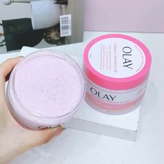✨ Tẩy tế bào chết OLAY MINERAL SCRUB Wild Rose & Cherry làm sáng da, mịn da 200g