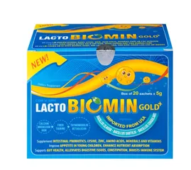 Cốm vi sinh bổ sung lợi khuẩn đường ruột Lacto Biomin Gold+ New (20 gói x 5g)