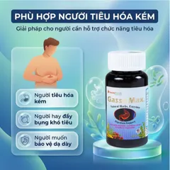 Viên uống bổ sung enzyme và các thảo mộc hỗ trợ tiêu hóa tốt Gasso Max Vitamins For Life (30 viên)