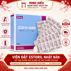 Viên Đặt Phụ Khoa Estoril Nhật Bản 0.5mg 100 Viên - Hỗ Trợ Chăm Sóc Sức Khỏe Phụ Nữ Nội Địa Nhật