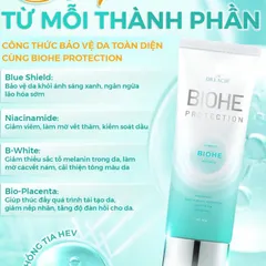 [COMBO BẢO VỆ DA DR LACIR] Kem chống nắng Biohe, Cool Cream face tuyết sữa gạo