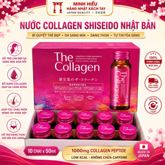 Nước Uống Collagen Shiseido Nhật Bản 10 Chai x 50ml - Căng Bóng Da, Trẻ Hóa, Dưỡng Ẩm, Hỗ Trợ Giảm Nếp Nhăn