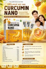 Gel nghệ mật ong curcumin nano hỗ trợ giảm đau dạ dày,trào ngược, hộp 20 gói