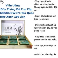 Tinh Dầu Thông Đỏ Cheongsongwon Hàn Quốc 180 Viên - Hỗ Trợ Tăng Cường Sức Khỏe và Miễn Dịch, Samsung Pharm