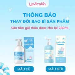 ✅[CHÍNH HÃNG, CHO KIỂM HÀNG] Sữa tắm gội dịu nhẹ cho bé Lovin'Skin 500ml - Làm sạch, giảm và ngăn ngừa rôm sảy, hăm da