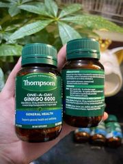Viên uống Thompson's One-A-Day Ginkgo 6000 - Cải thiện lưu thông máu não & Chống lại tổn thương oxy hóa tế bào thần kinh 60 viên - S/P Chuẩn Úc