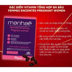 (Pháp) Vitamin Tổng Hợp Manhae Cho Bà Bầu - Vitamin Cho Phụ Nữ Mang Thai, Vitamin Bầu Chính Hãng Manhae Femmes Enceintes Pregnant Women