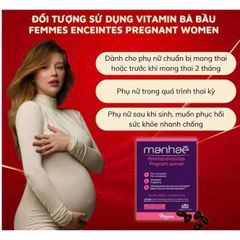(Pháp) Vitamin Tổng Hợp Manhae Cho Bà Bầu - Vitamin Cho Phụ Nữ Mang Thai, Vitamin Bầu Chính Hãng Manhae Femmes Enceintes Pregnant Women