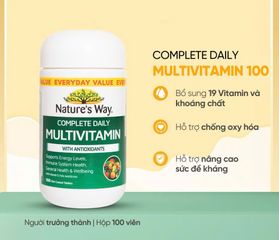 Úc) Vitamin Tổng Hợp Nature's Way Multivitamin Cho Người Lớn - Hỗ Trợ Tăng Cường Sức Đề Kháng, Giảm Mệt Mỏi, Bổ Sung Vitamin & Khoáng Chất
