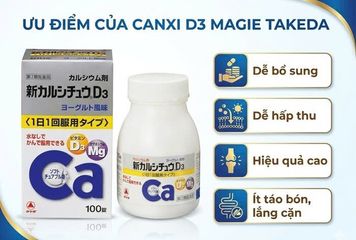 Viên Uống Canxi D3 + Magie Takeda Nhật Bản 50 Viên / 100 Viên - Bổ Sung Canxi, Chắc Khỏe Xương Khớp, Hỗ Trợ Hấp Thu Canxi Chính Hãng