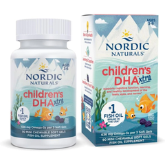 Viên Nhai Dầu Cá Cho Bé Nordic Naturals Children’s DHA Xtra 636mg 90 mini chewable soft gel (berry punch)